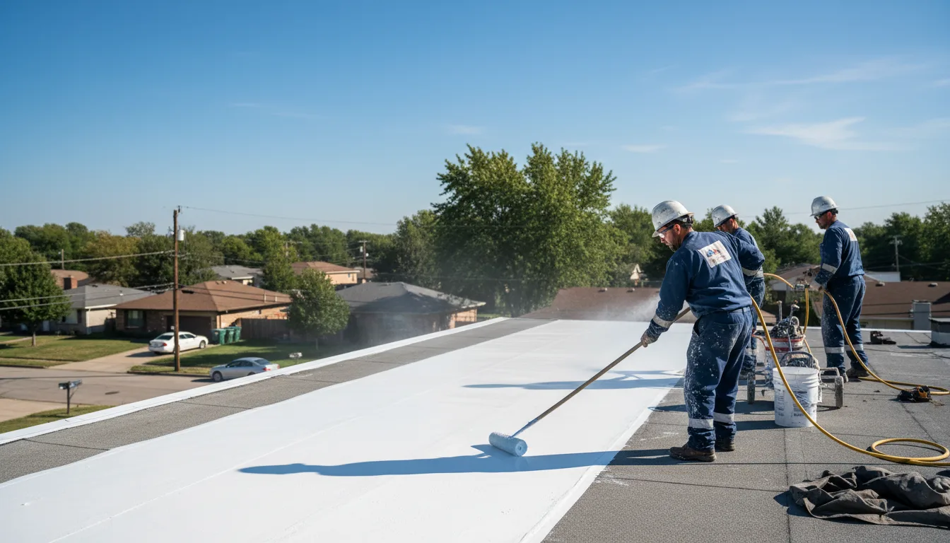Commercial roof coating in Olean, NY near me